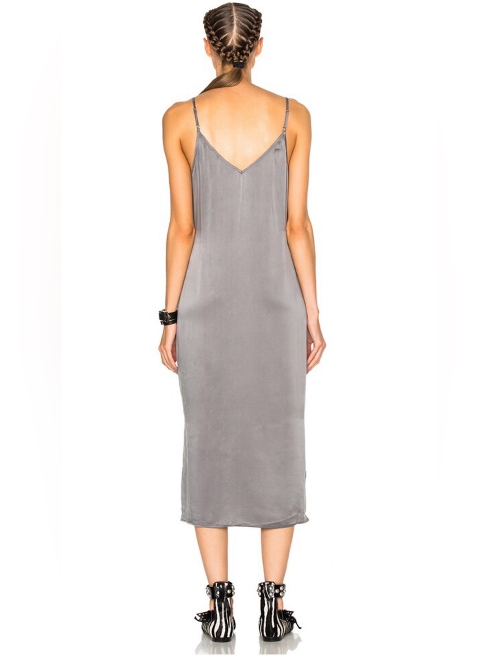 NWT Equipment Femme Anika Slip Dress "Gunmetal" - Picture 4 of 10